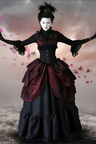 tree, photomanipulation, gothic, butterflies