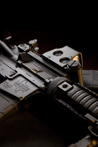 ar-15, автомат, m4, полумрак, штурмовая винтовка
