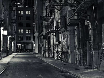 new york city, город, usa, гетто, переулок