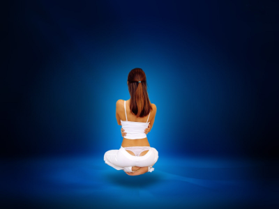 синий, медитация, белый