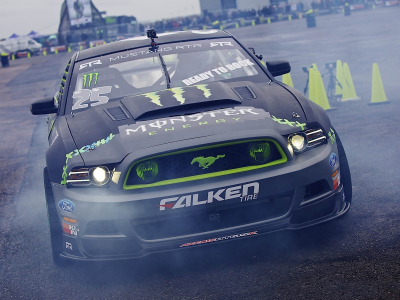 ford, falken, drift, gymkhana, mustang, monster energy