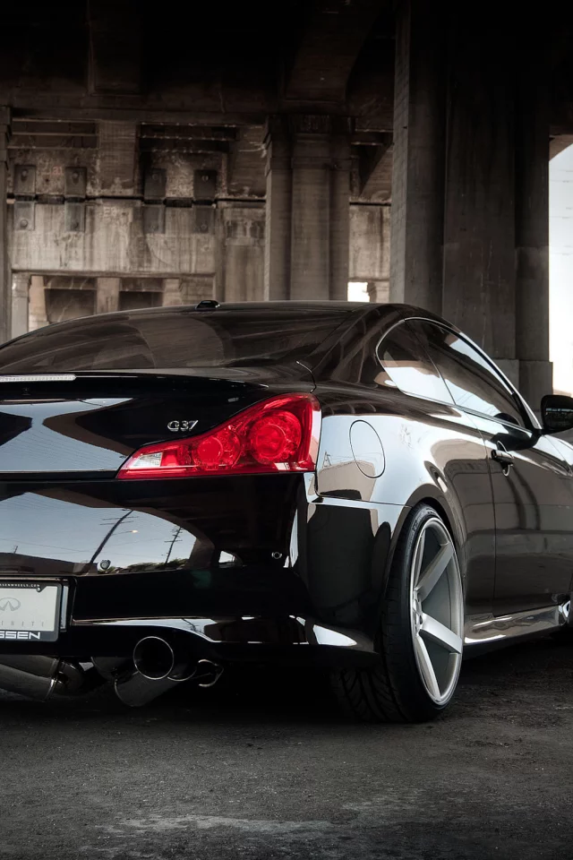 задняя часть, infiniti, мост, g-series, black, g37, инфинити, чёрный