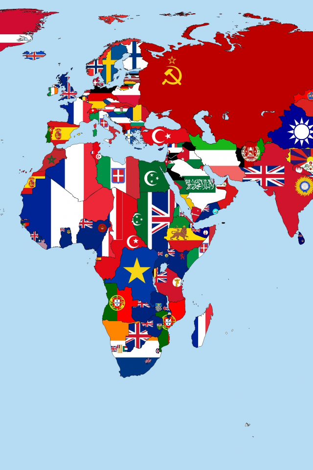 Картинка на рабочий стол 1930, год, флаги, стран, мира, карта 640 x 960