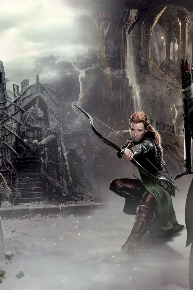 the hobbit the desolation of smaug, elf, protectors of middle earth, gandalf, 2nd movie, bow