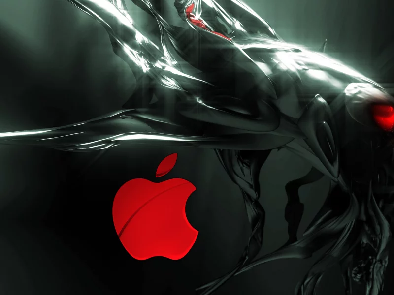 яблоко, пришелец, абстракция, блеск, эмблема, apple
