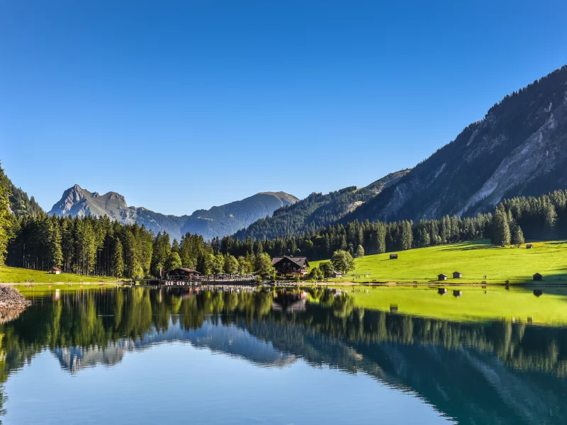 austria, горы, тироль, tyrol, озеро, лес, австрия, отражение
