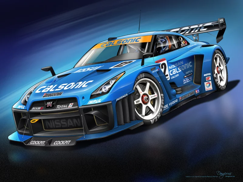 обвес, nissan, арт, race car, ниссан, gt-r