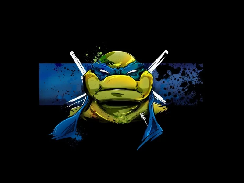 леонардо, минимализм, ninja turtles, черепашки-ниндзя, leonardo