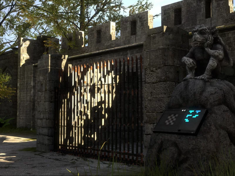 The Talos Principle, статуя, решетка, головоломка