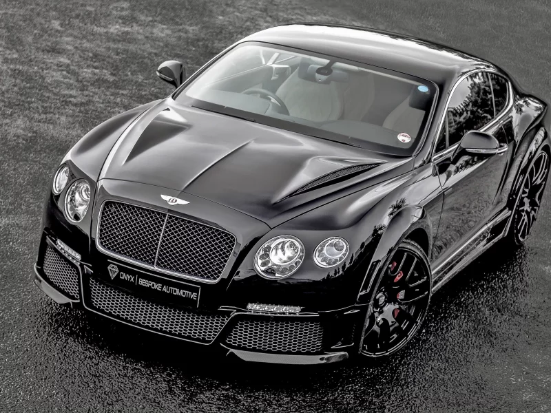tuning, front, continental, onyx, bentley, gt, black