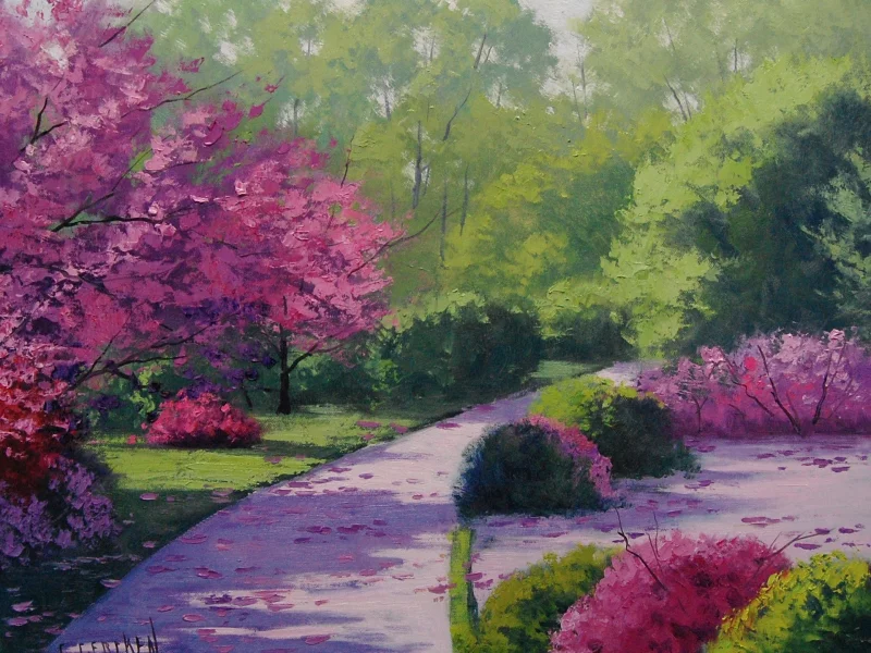 рисунок, арт, artsaus, path through the park