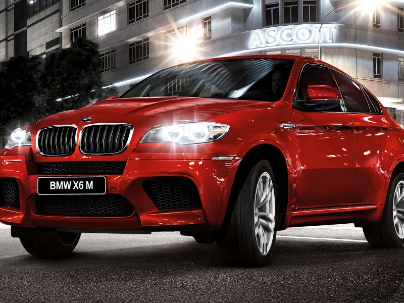 ночь, скорость, джип, bmw, красный, bmw x6, икс6, x6