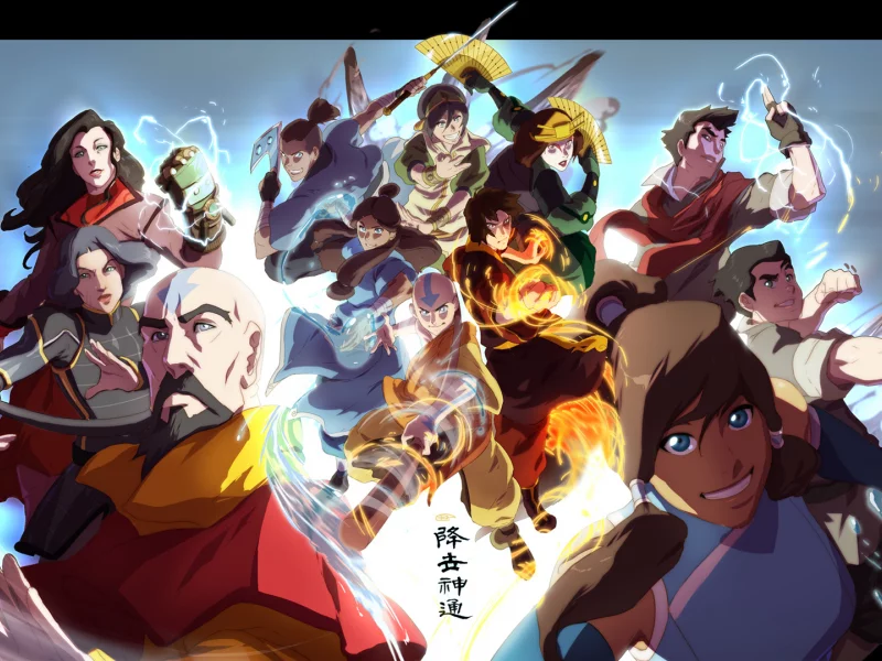 тензин avatar, асами сато, the legend of korra, мако, болин, корра