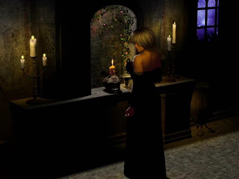 stars, девушка, candle, girl, окно, ночь, цветы, звёзды, night