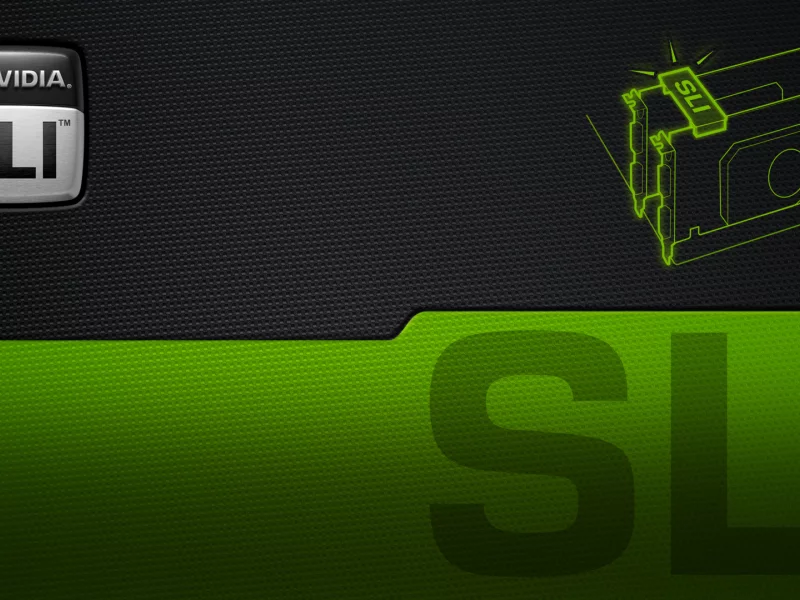 logo, sli, black, green, nvidia