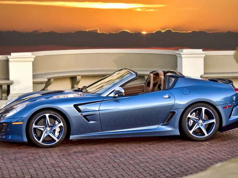 ferrari, cabrio, sundown, голубой, superamerica 45, феррари, pininfarina, blue