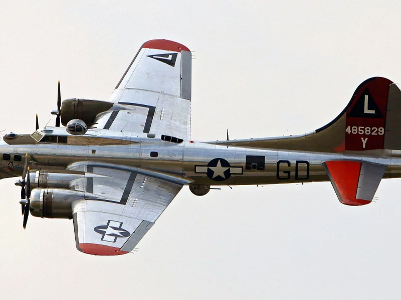 бомбардировщик, b-17, самолет, небо, полет, боинг