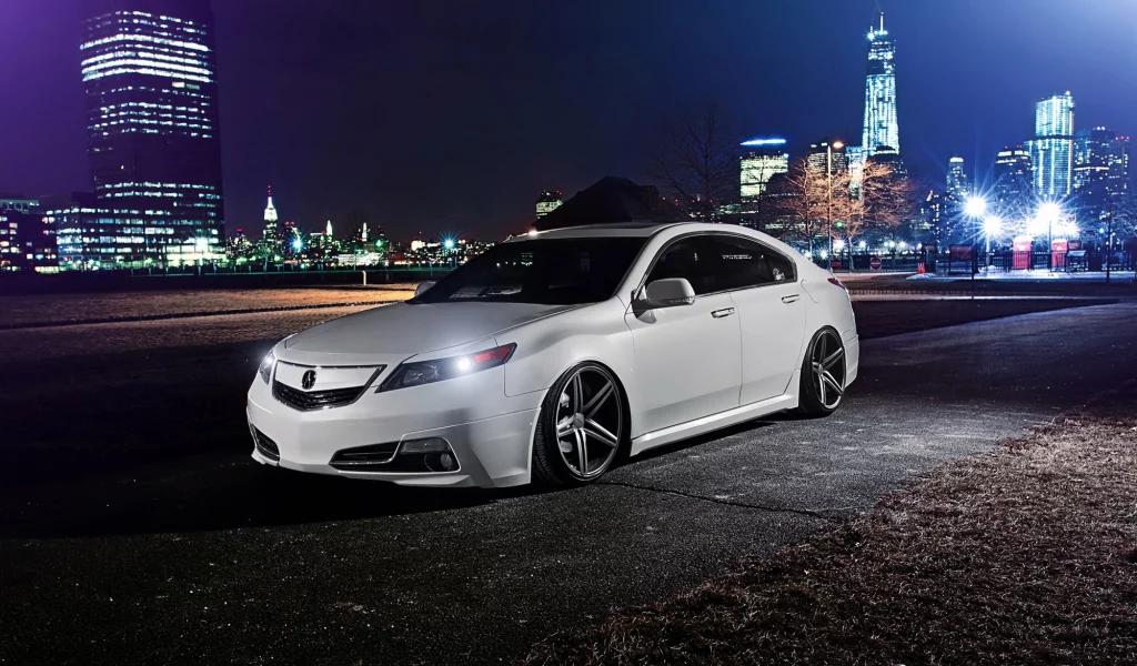 тюнинг, акура, acura tl, ночь, stance