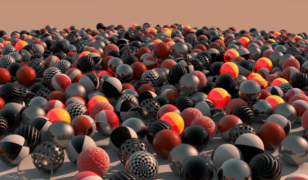 balls, 3d, dawn, colors