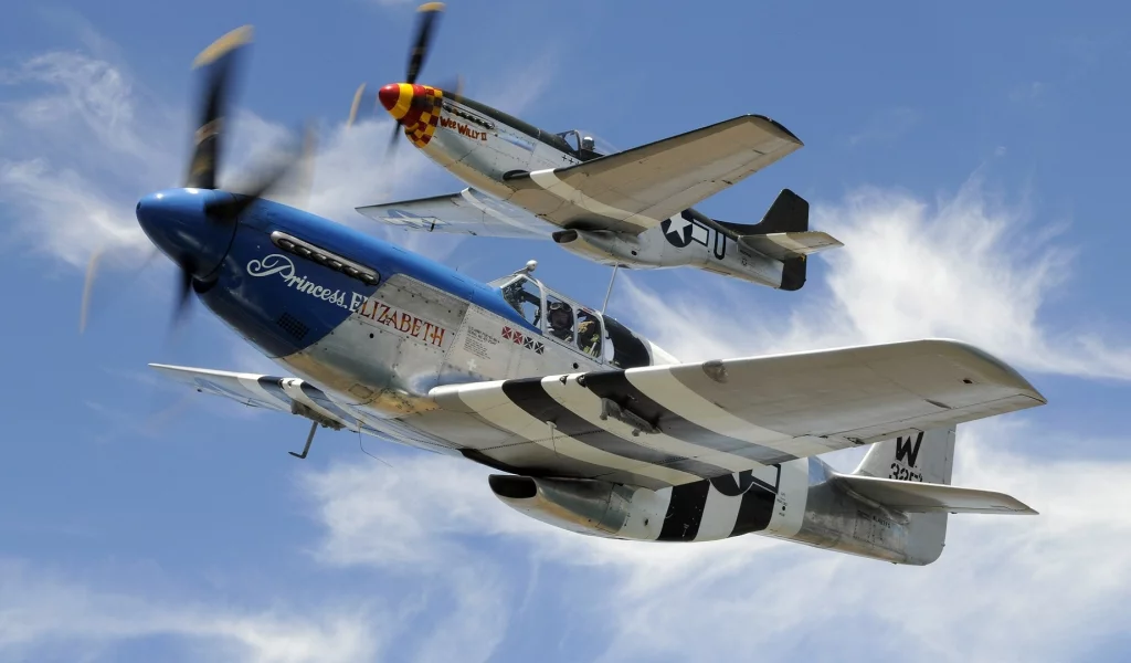 пилот, mustang, небо, истребитель, north american, самолет, p-51
