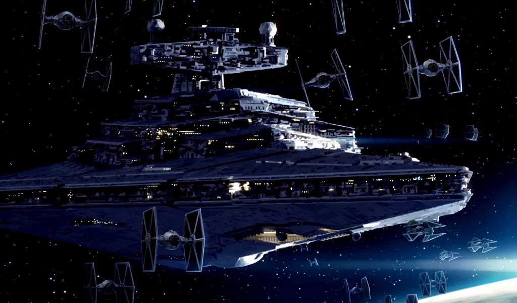 imperial starfleet, star wars, star destroyer, star destroyer, art, tie fighters