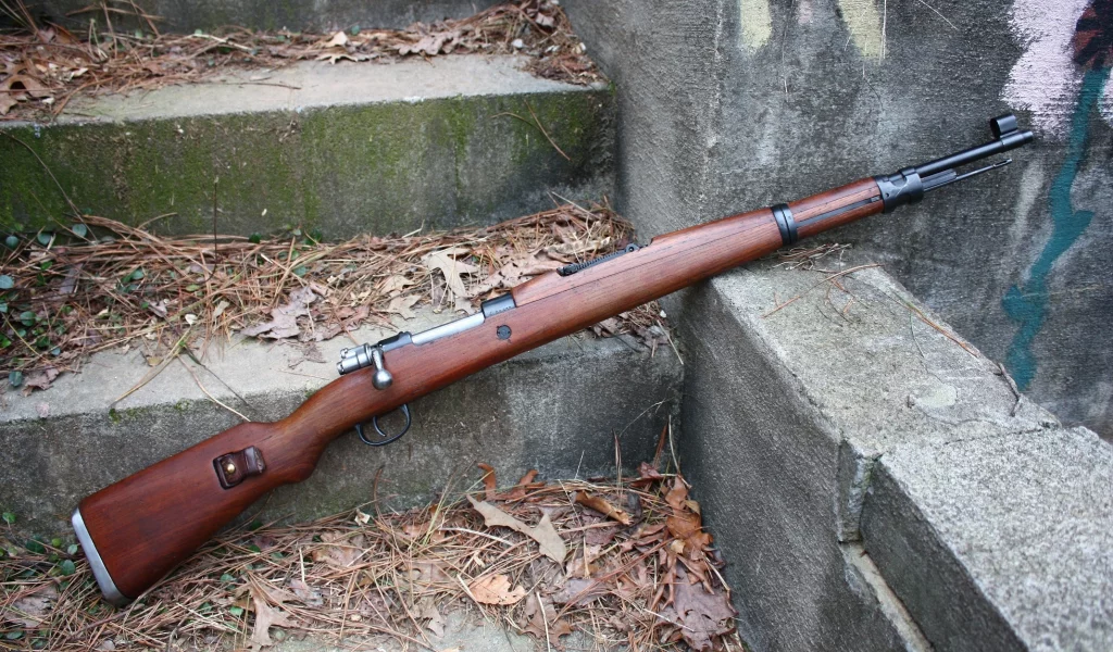 винтовка, m48 mauser, rifle, листья