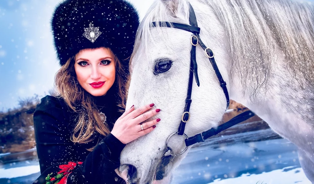 лошадь, девушка