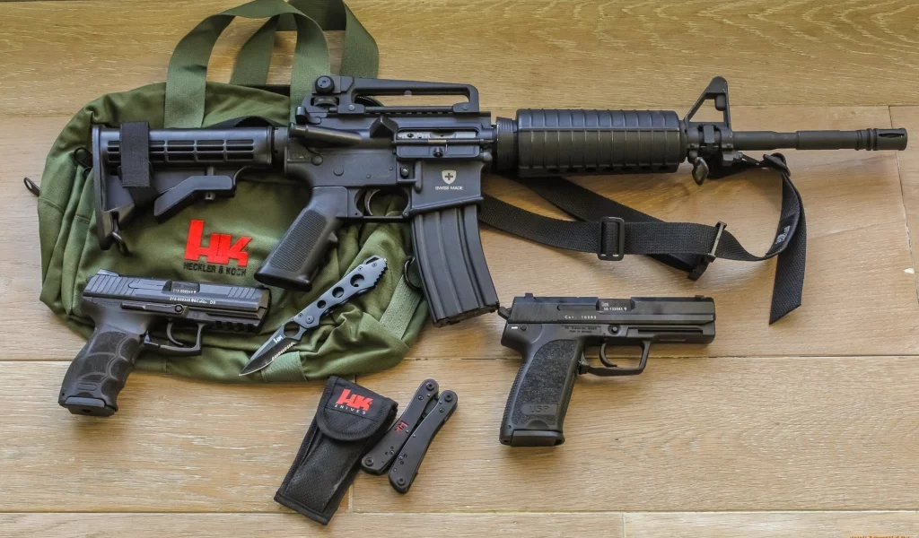 автомат, ножи, heckler &amp;amp; koch, сумка, пистолеты, m4a1