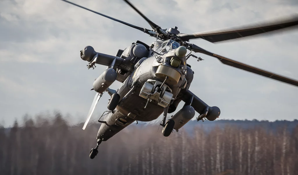 вертолёт, российский, mi-28, ударный, полёт