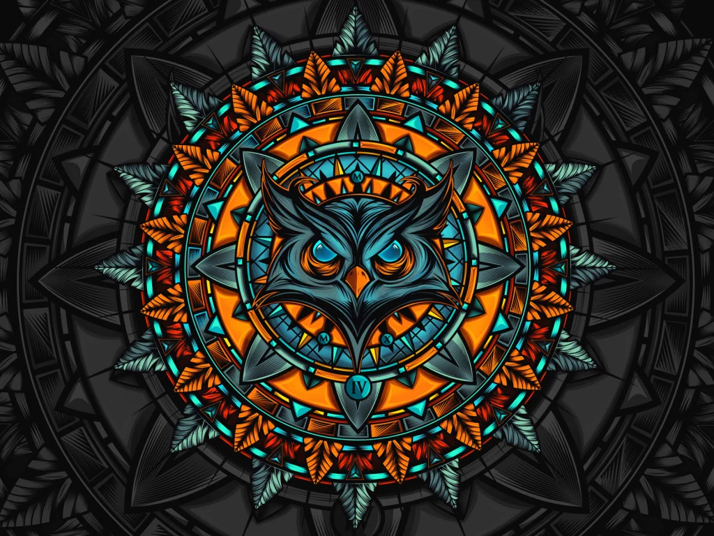 owl mandalathingy, тотем, сова, знак