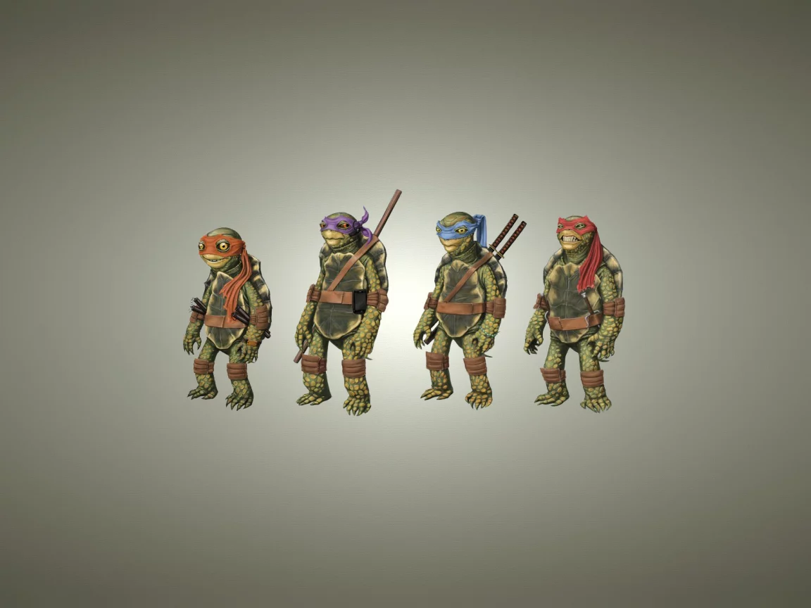 teenage mutant ninja turtles, черепашки ниндзя, tmnt, светлый фон