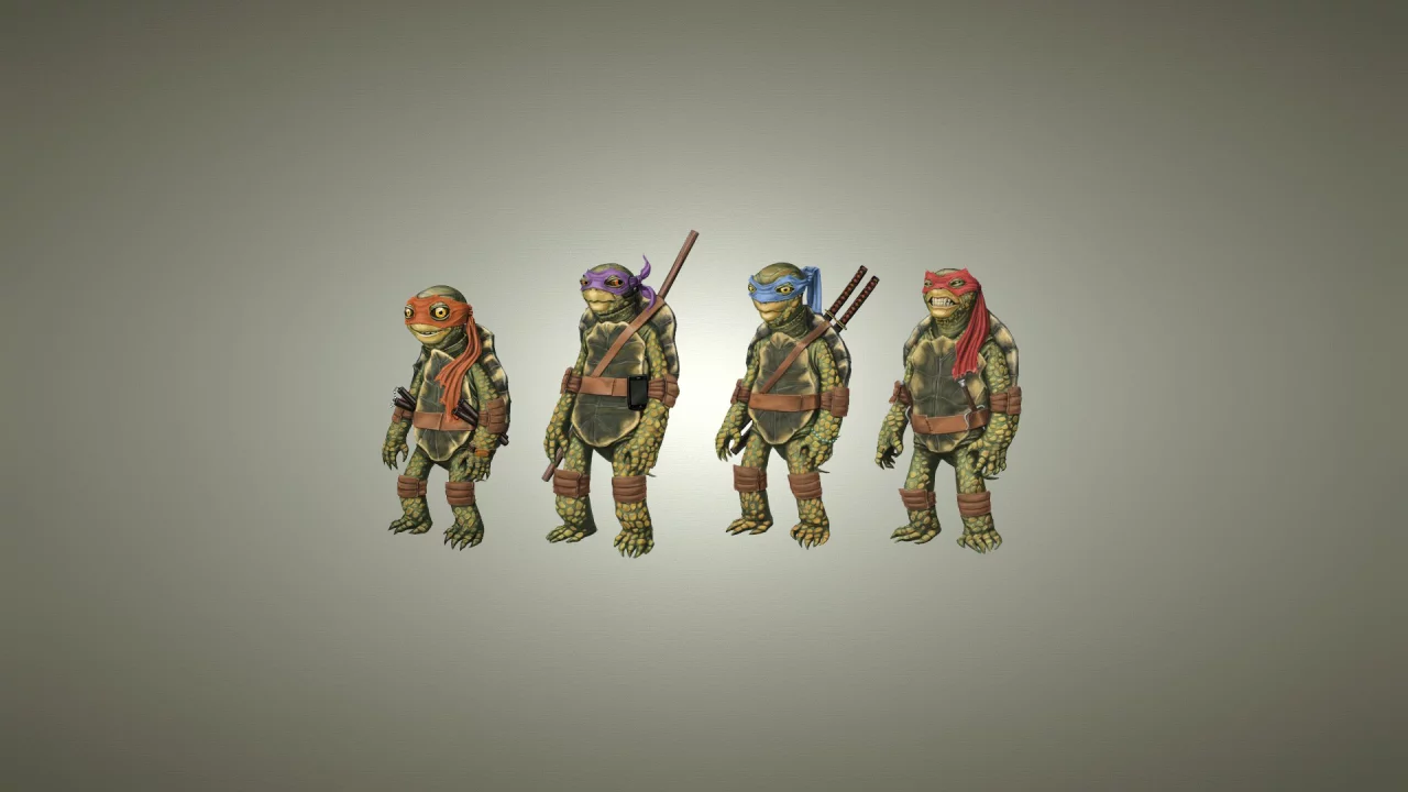 teenage mutant ninja turtles, черепашки ниндзя, tmnt, светлый фон