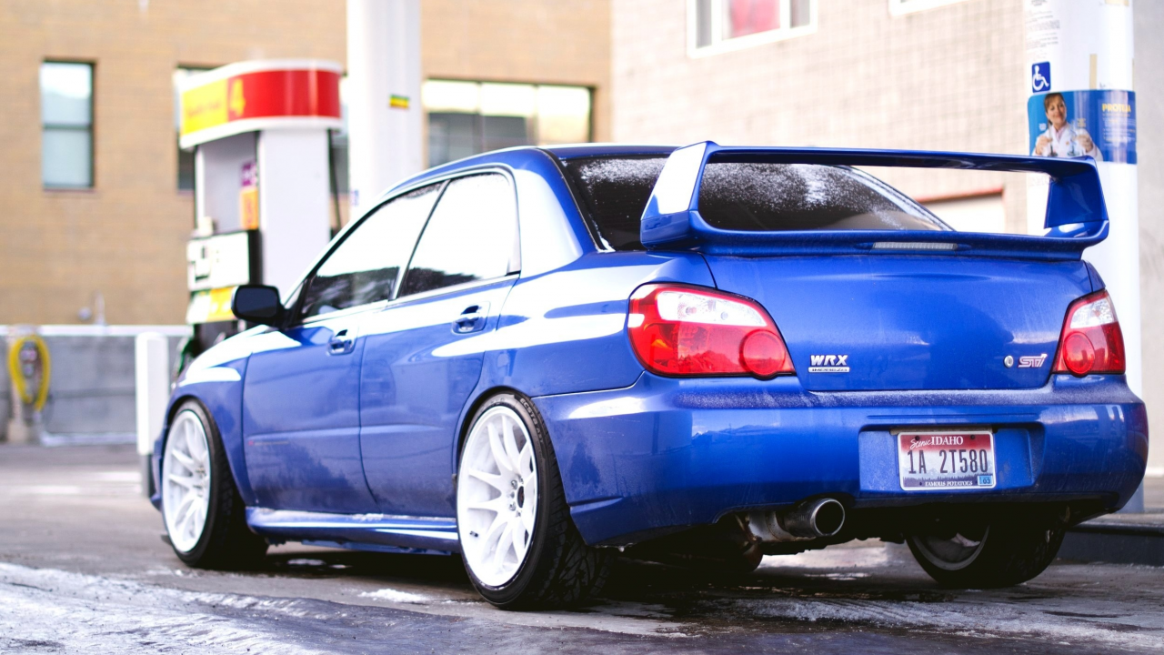 impreza, snow, sti, subaru, car, субару, wallpapers, обоя, автомобиль