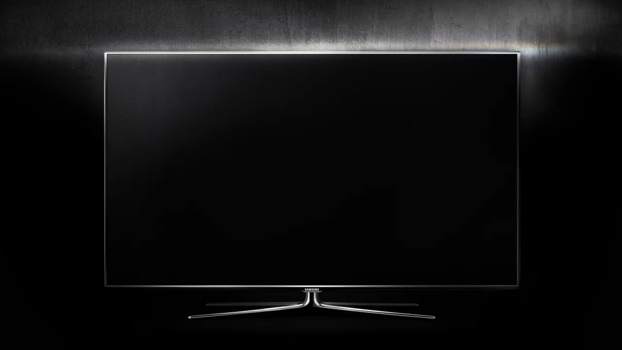 black, монитор, стена, черный, samsung, дисплей, экран
