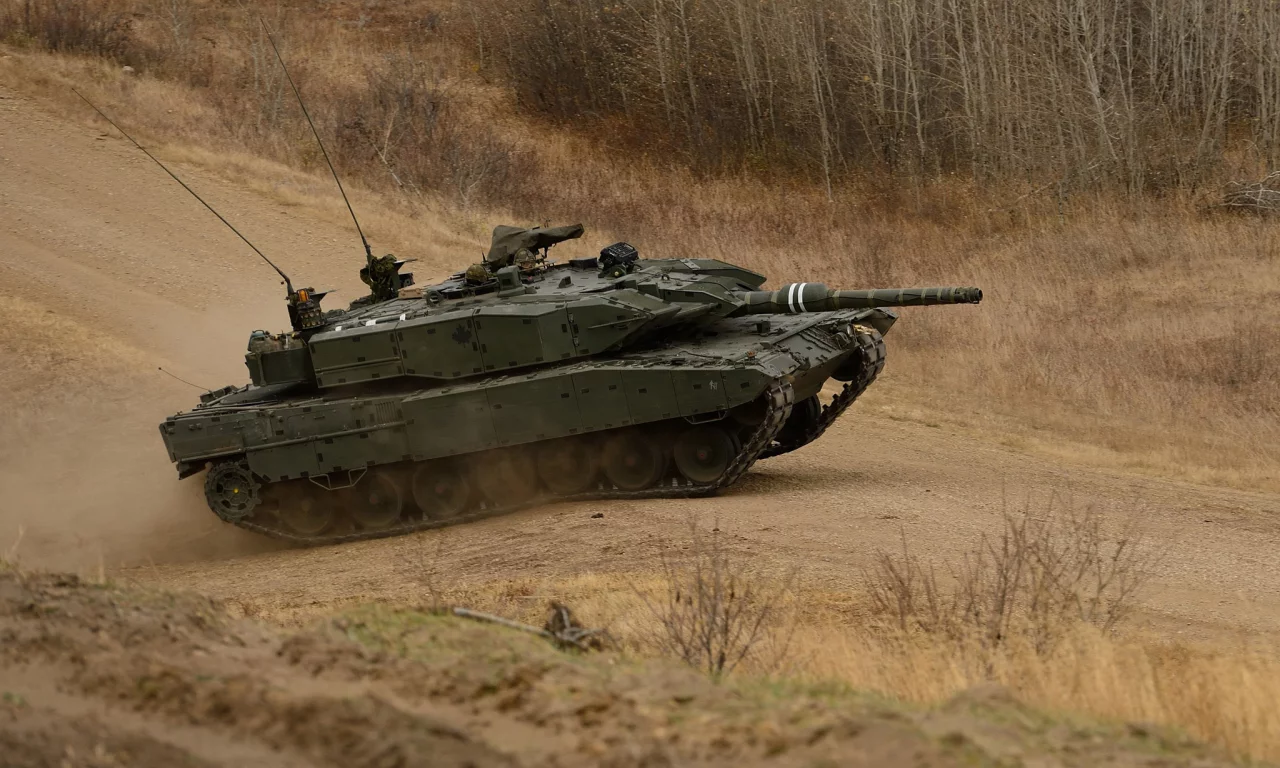 дорога, боевой, танк, leopard-a4m