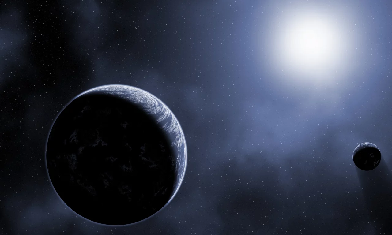 shadow, sci fi, stars, planets