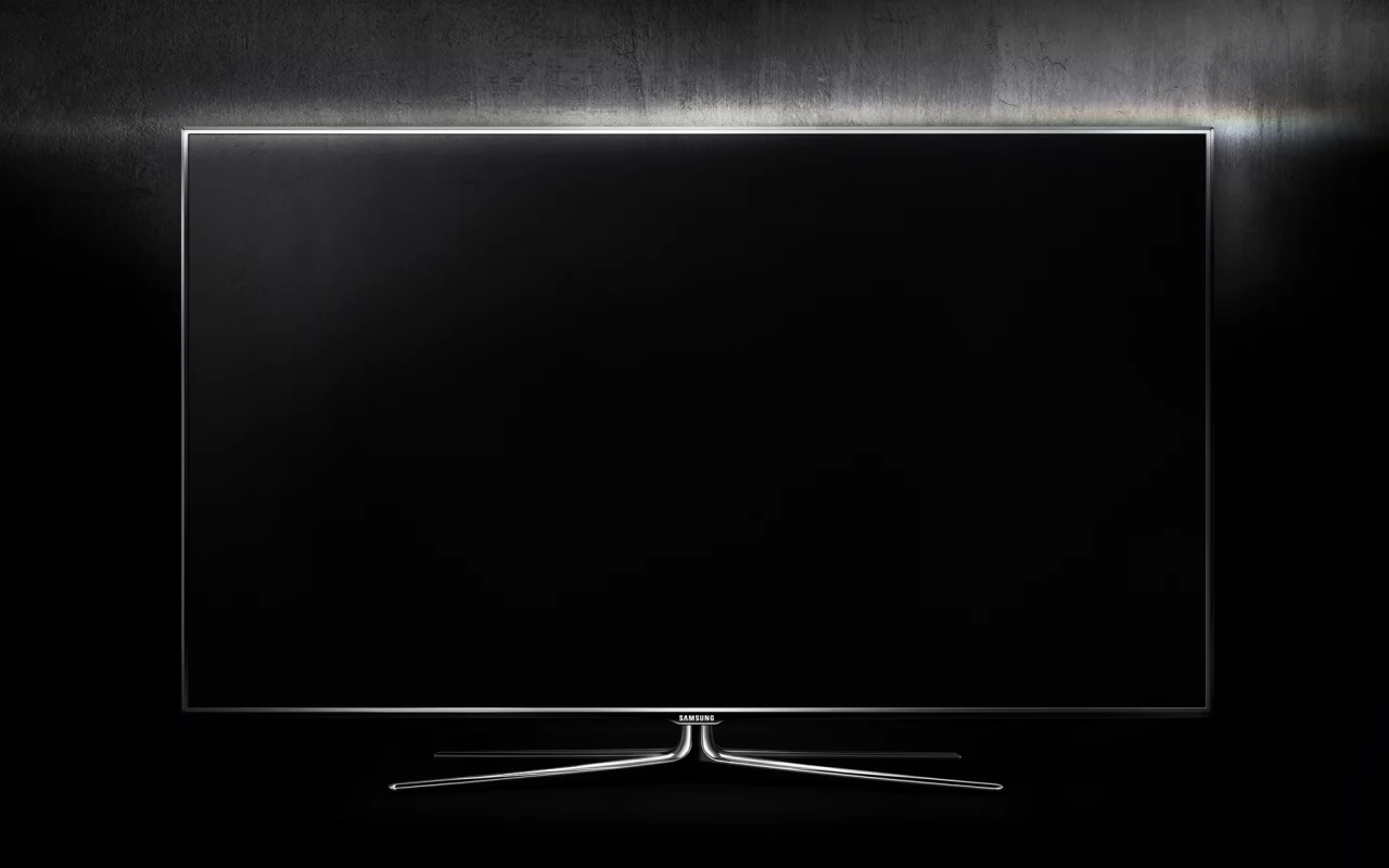 black, монитор, стена, черный, samsung, дисплей, экран