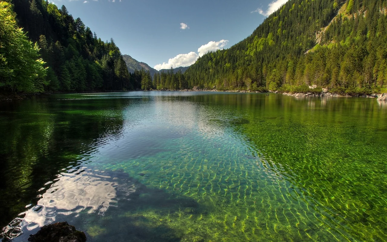 природа, горы, лес, озеро, пруд, красиво, рыбалка, отдых, небо, облака, тема