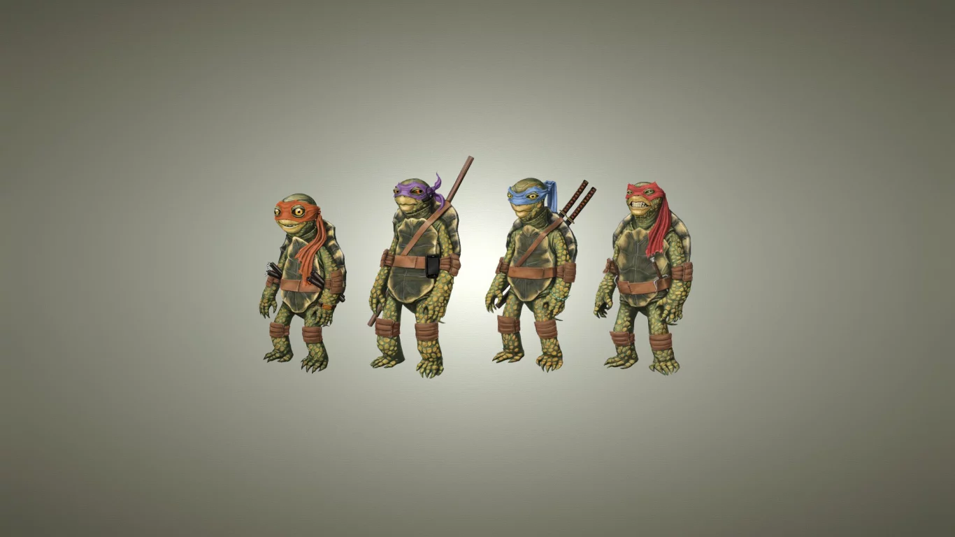 teenage mutant ninja turtles, черепашки ниндзя, tmnt, светлый фон