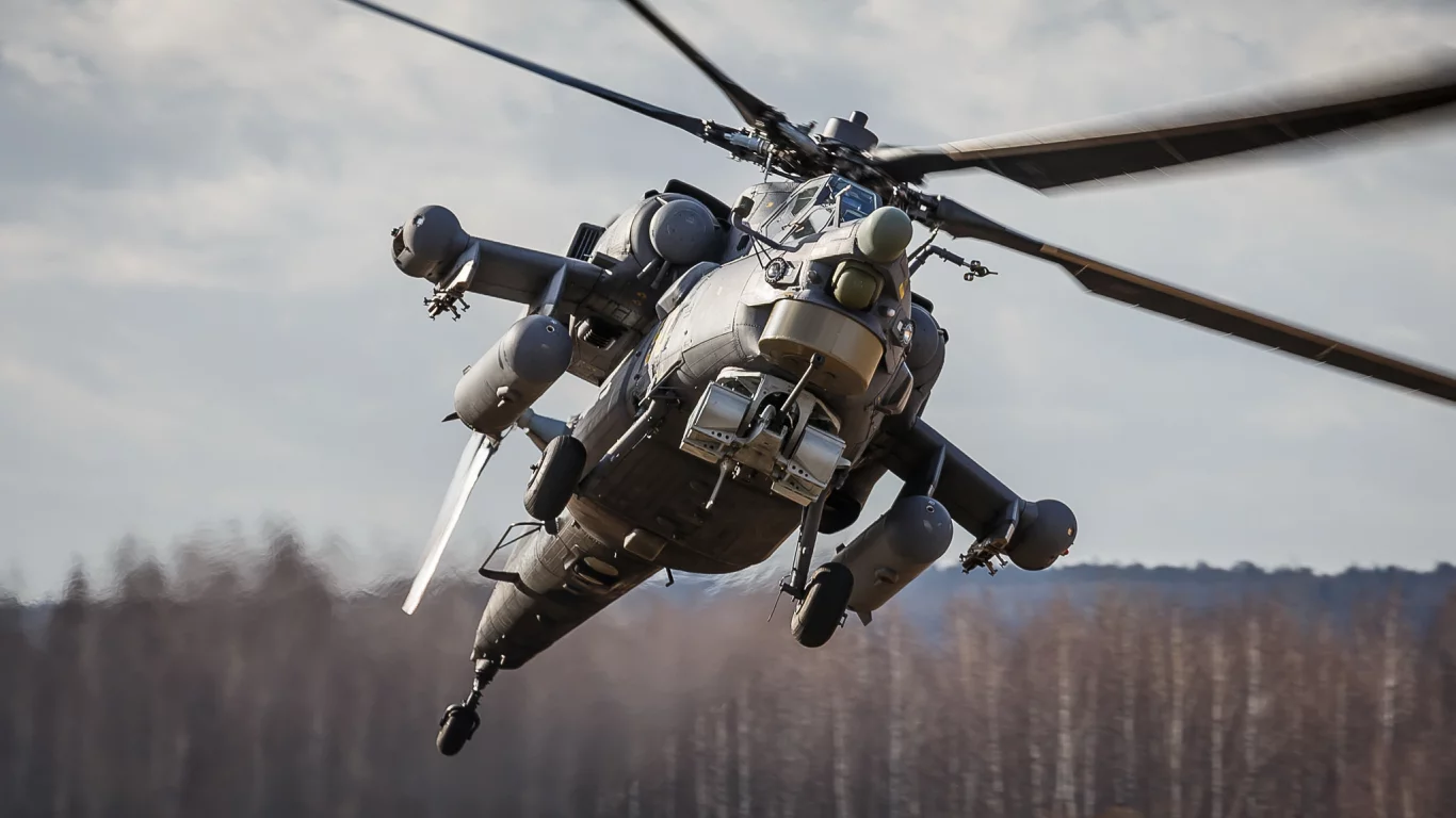 вертолёт, российский, mi-28, ударный, полёт