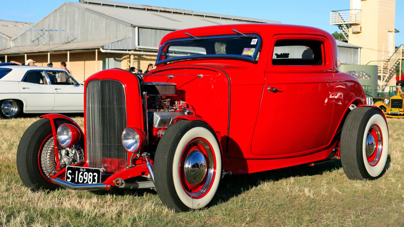 красный, rod, купе, род, форд, coupe, hot, 1932, ford, хот, at the twilight