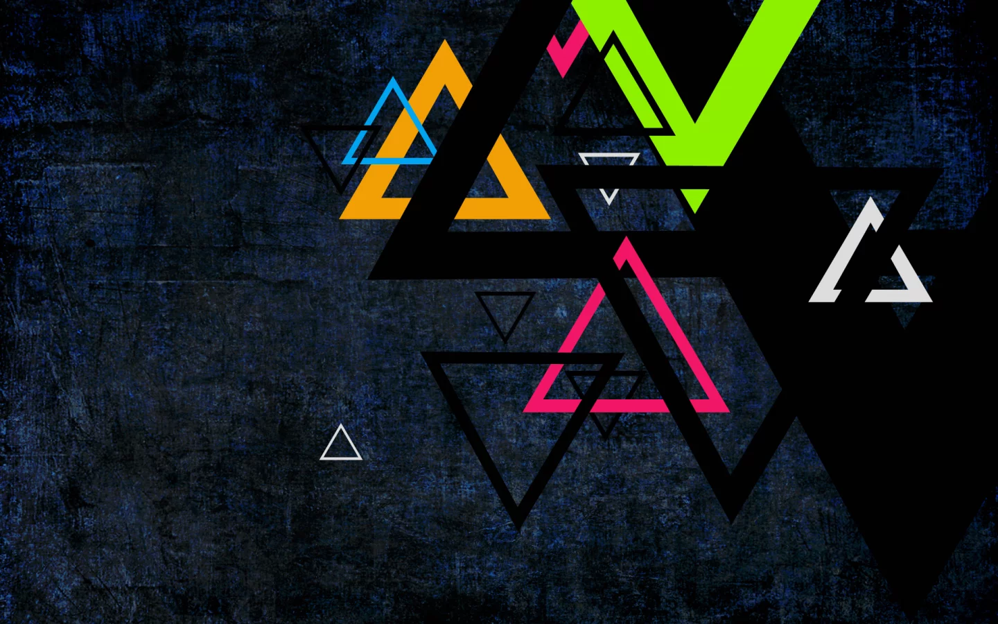 green, colors, orange, triangles, red