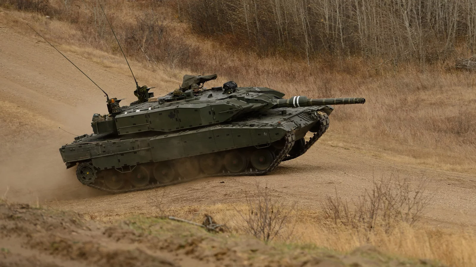 дорога, боевой, танк, leopard-a4m