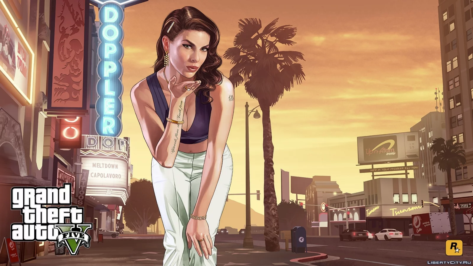 GTA 5, девушка, арт