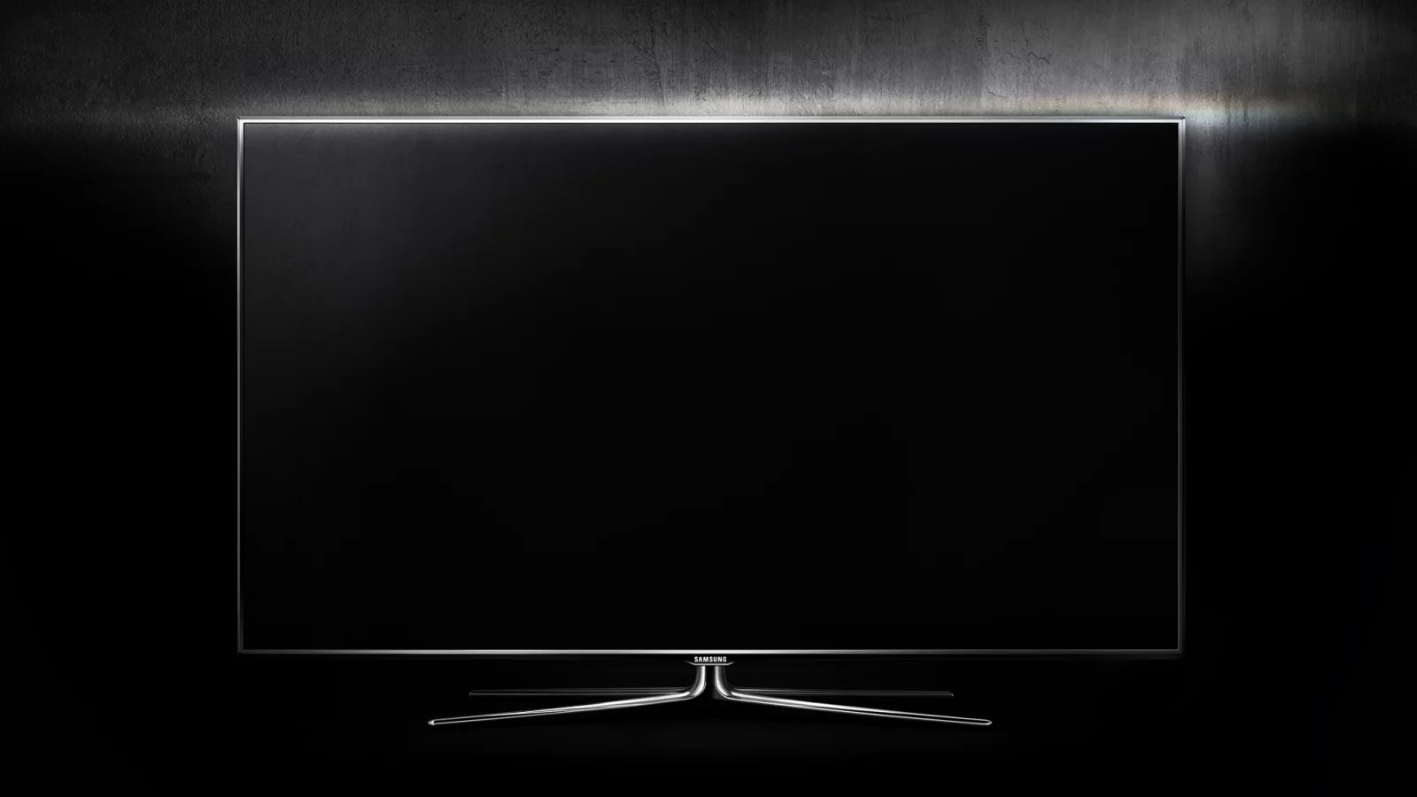 black, монитор, стена, черный, samsung, дисплей, экран