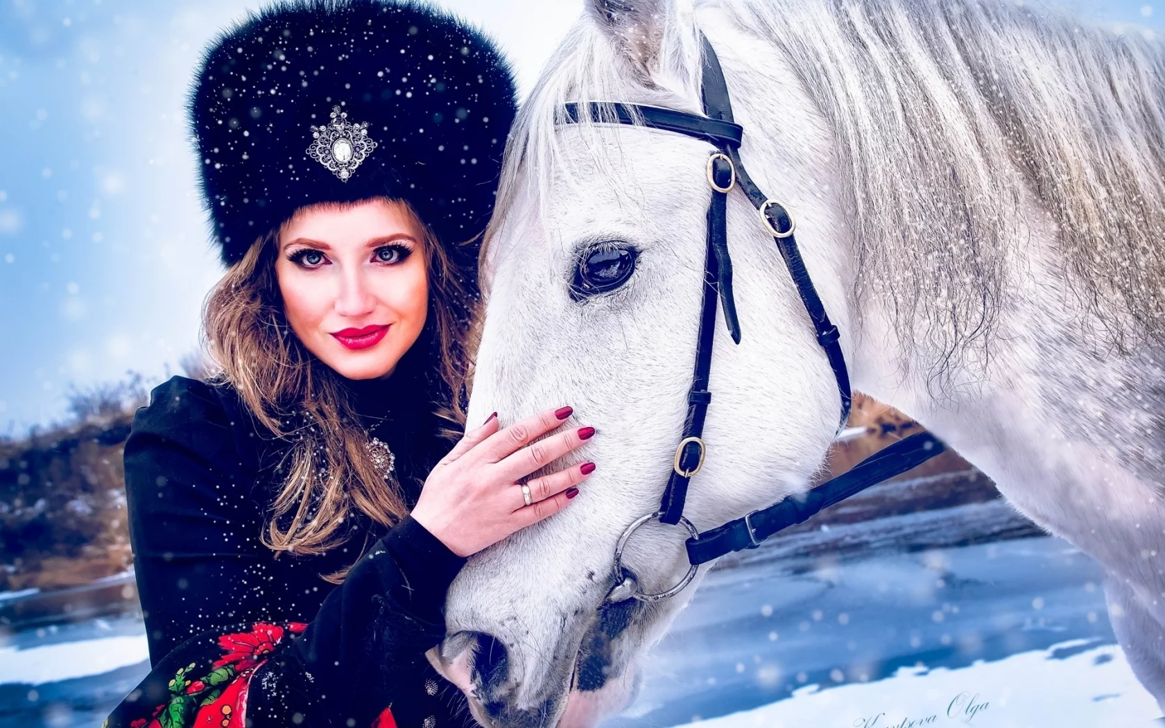 лошадь, девушка