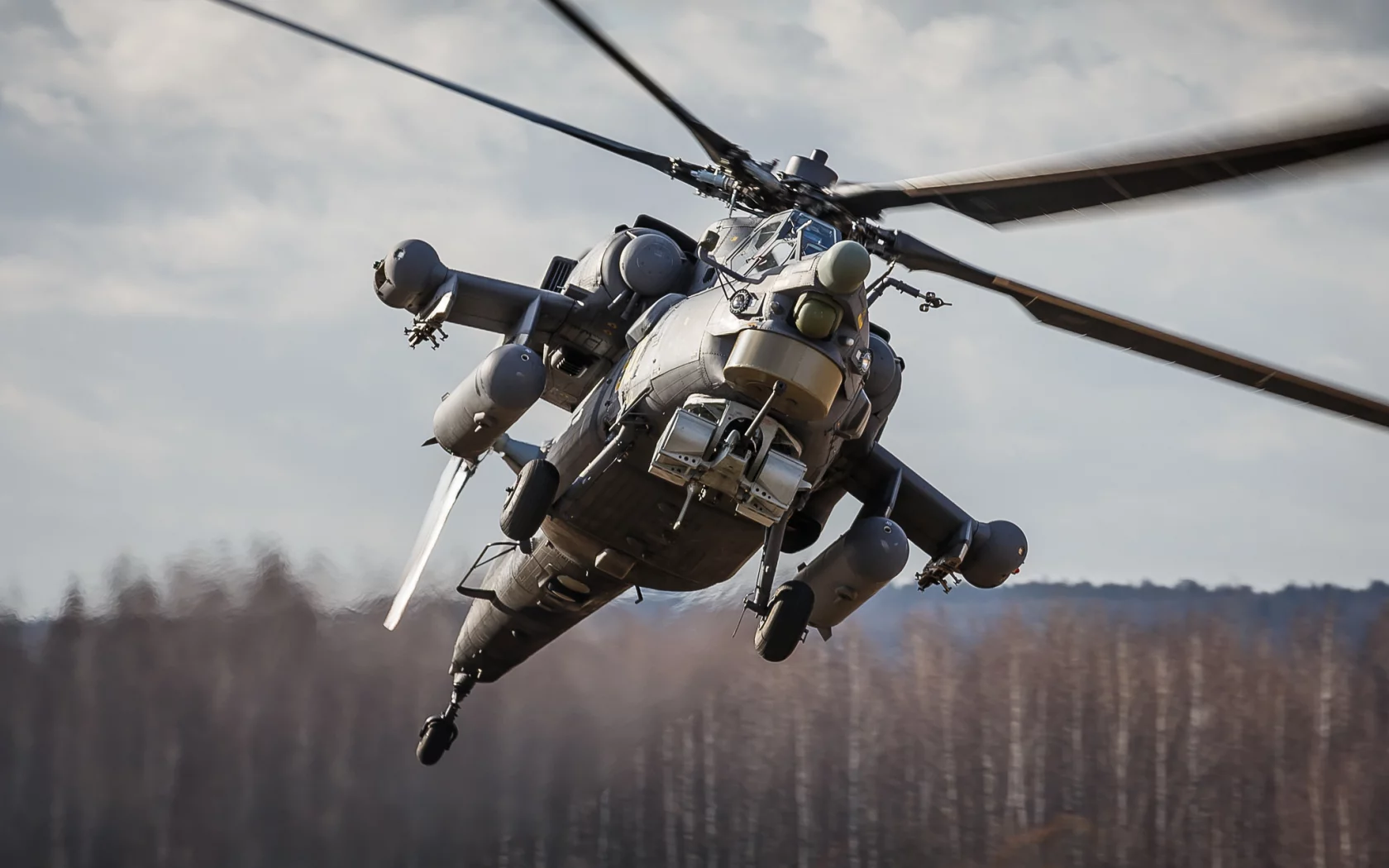 вертолёт, российский, mi-28, ударный, полёт