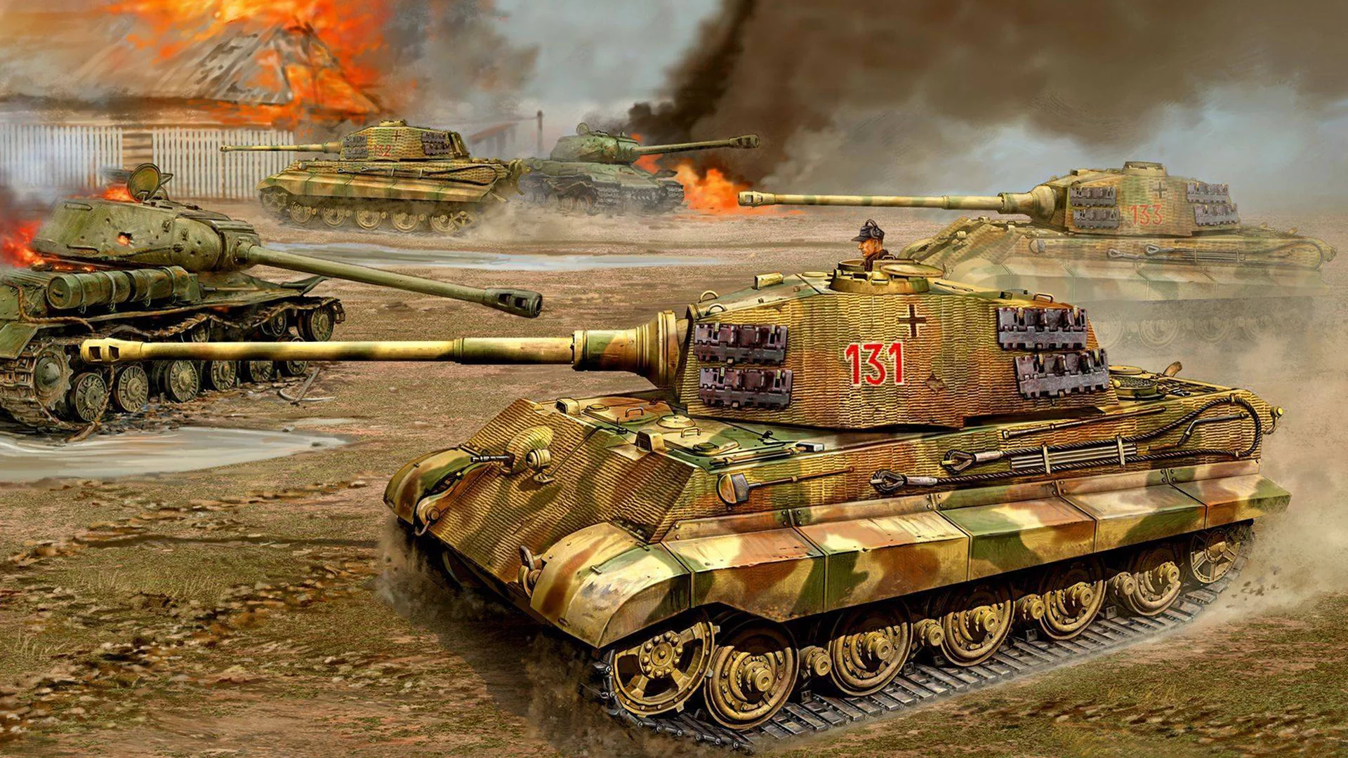 k__nigstiger, тигр ii, tiger ii, тяжёлый танк , panzerkampfwagen vi, flames of war