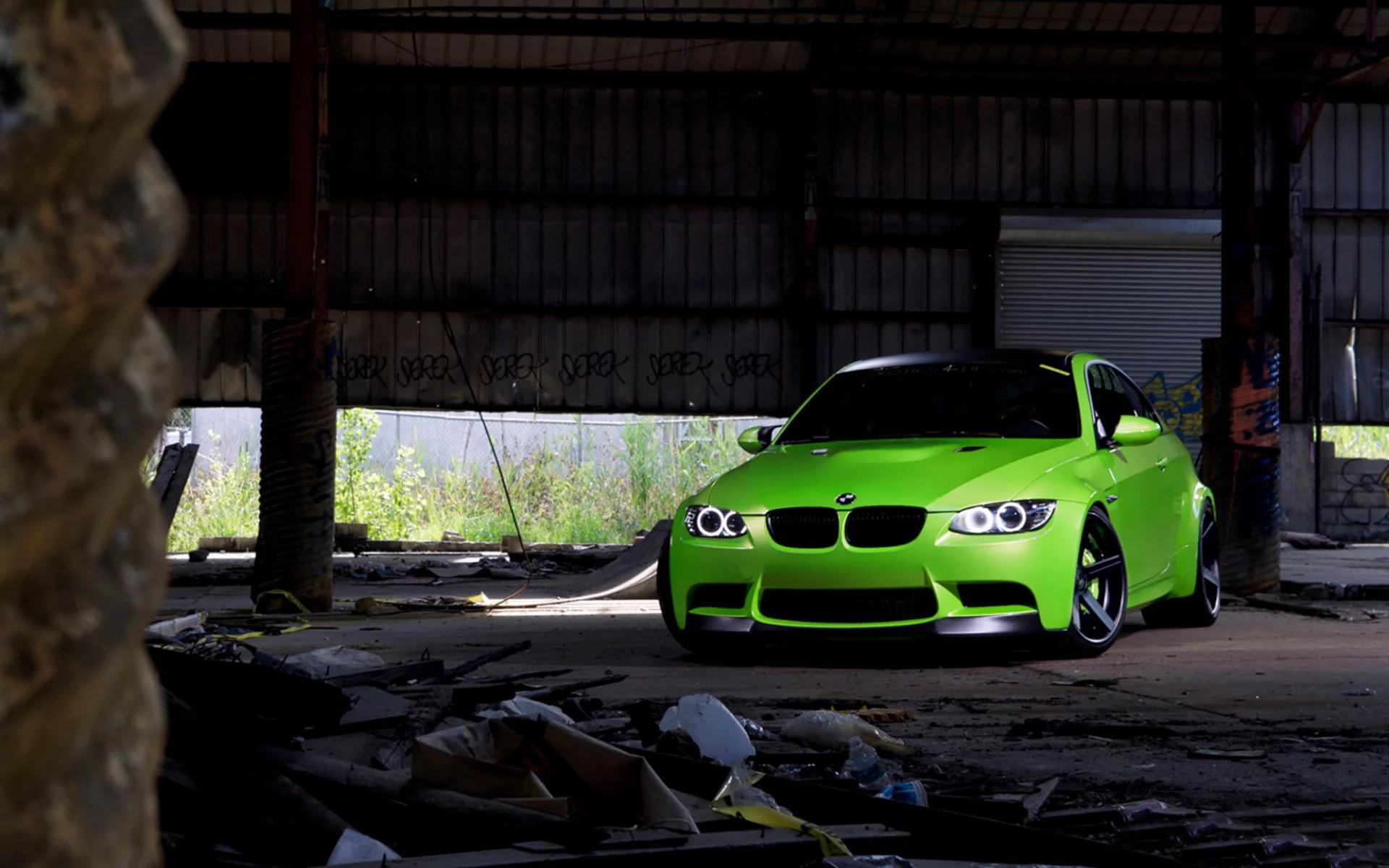 зеленый, bmw, green, передок, тонированный, m3, бмв, купе, e92