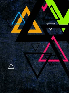 green, colors, orange, triangles, red